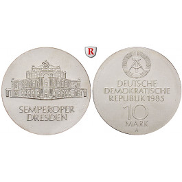 DDR, 10 Mark 1985, Semperoper, vz-st, J. 1600
