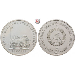 DDR, 5 Mark 1988, Ferneisenbahn, st, J. 1618