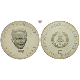 DDR, 5 Mark 1990, Tucholsky, PP, J. 1633