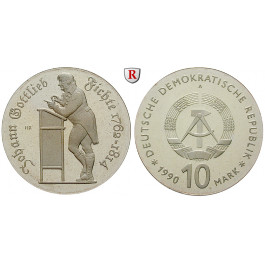DDR, 10 Mark 1990, Fichte, PP, J. 1636