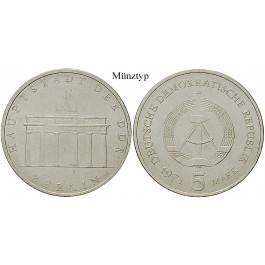 DDR, 5 Mark 1982, Brandenburger Tor, st, J. 1536
