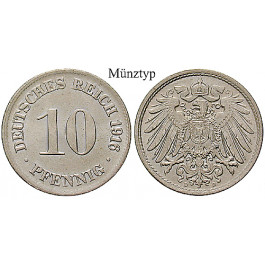 Deutsches Kaiserreich, 10 Pfennig 1891, E, ss, J. 13