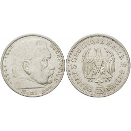 Drittes Reich, 5 Reichsmark 1936, Hindenburg, A, st, J. 360