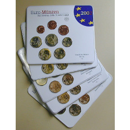 Bundesrepublik Deutschland, Euro-Kursmünzensatz 2003, ADFGJ komplett, st
