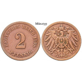 Deutsches Kaiserreich, 2 Pfennig 1916, J, st, J. 11