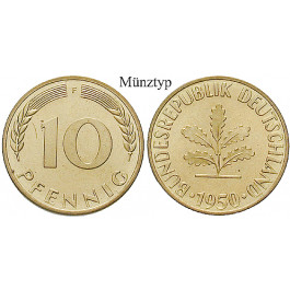 Bundesrepublik Deutschland, 10 Pfennig 1966, D, st, J. 383