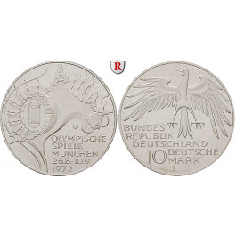 Bundesrepublik Deutschland, 10 DM 1972, Zeltdach, G, vz, J. 404