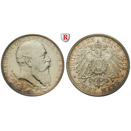 Deutsches Kaiserreich, Baden, Friedrich I., 2 Mark 1902, Regierungsjubiläum, G, st, J. 30
