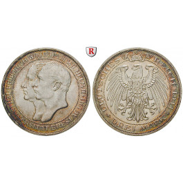Deutsches Kaiserreich, Preussen, Wilhelm II., 3 Mark 1911, Universität Breslau, A, f.st, J. 108