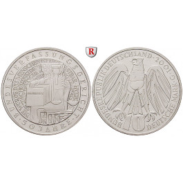 Bundesrepublik Deutschland, 10 DM 2001, Bundesverfassungsgericht, ADFGJ komplett, PP, J. 480