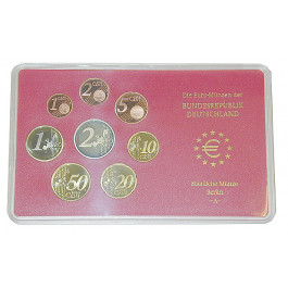 Bundesrepublik Deutschland, Euro-Kursmünzensatz 2002, Einzelsatz, PP