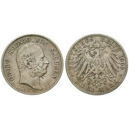 Deutsches Kaiserreich, Sachsen, Georg, 2 Mark 1903, E, ss, J. 129