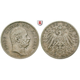 Deutsches Kaiserreich, Sachsen, Georg, 2 Mark 1903, E, ss, J. 129