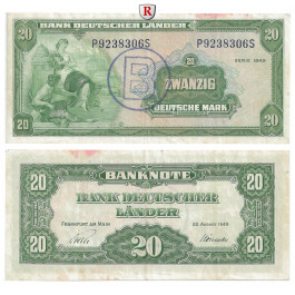 Bundesrepublik Deutschland, 20 DM 22.08.1949, II-III, Rb. 261
