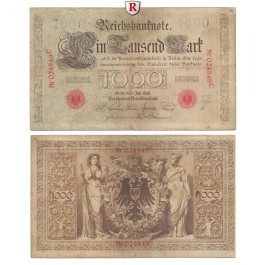 Reichsbanknoten und Reichskassenscheine, 1000 Mark 01.07.1898, III-IV, Rb. 18