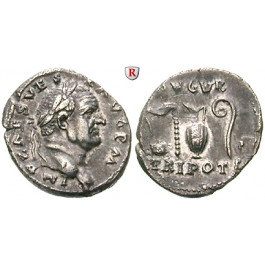 Römische Kaiserzeit, Vespasianus, Denar 70-72, ss+/ss