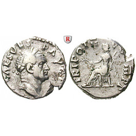 Römische Kaiserzeit, Vespasianus, Denar 70-72, ss