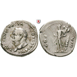 Römische Kaiserzeit, Vespasianus, Denar 77-78, ss+/ss