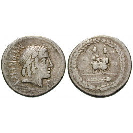 Römische Republik, Mn. Fonteius, Denar, s-ss