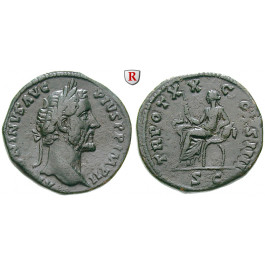 Römische Kaiserzeit, Antoninus Pius, Sesterz 156-157, ss