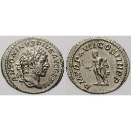Römische Kaiserzeit, Caracalla, Denar 214, st