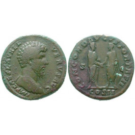 Römische Kaiserzeit, Lucius Verus, Sesterz 161-162, f.ss