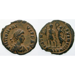 Römische Kaiserzeit, Honorius, Bronze 395-401, ss