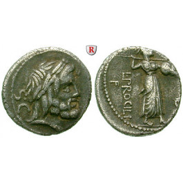 Römische Republik, L. Procilius, Denar 80 v.Chr., ss