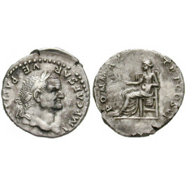 Römische Kaiserzeit, Vespasianus, Denar 75, vz+