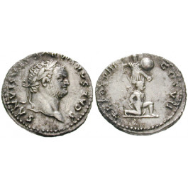 Römische Kaiserzeit, Titus, Caesar, Denar 79, vz+