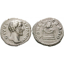 Römische Kaiserzeit, Antoninus Pius, Denar, ss-vz