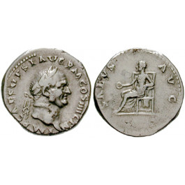 Römische Kaiserzeit, Vespasianus, Denar 73, ss