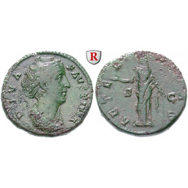 Römische Kaiserzeit, Faustina I., Frau des Antoninus Pius, Dupondius nach 141, ss+