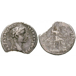 Römische Kaiserzeit, Tiberius, Denar, s+