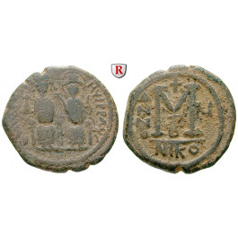 Byzanz, Justin II., Follis 565-578 n.Chr., ss