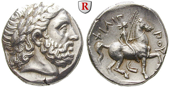 Makedonien, Königreich, Philipp II., Tetradrachme 354-348 
