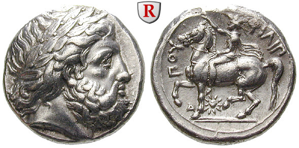 Makedonien, Königreich, Philipp II., Tetradrachme 355-348 