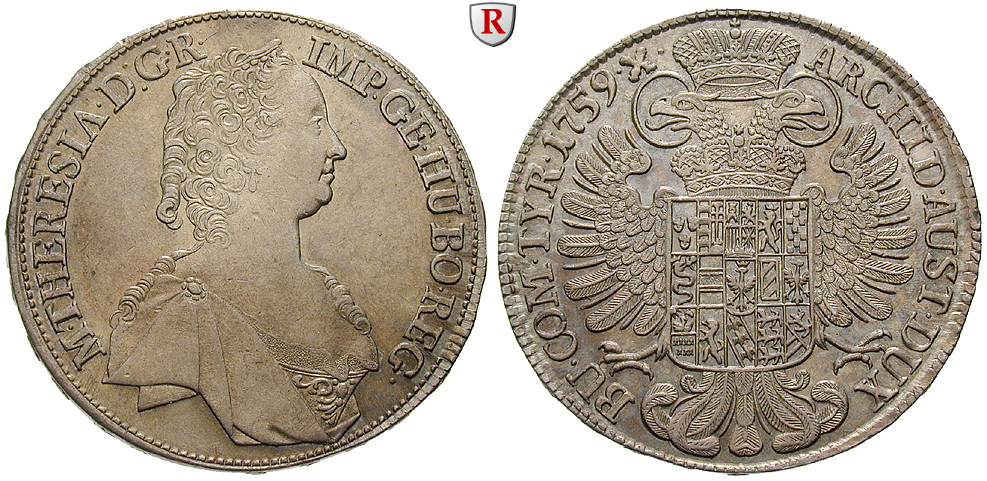 Römisch Deutsches Reich, Maria Theresia, Taler 1759, vz/vz-st