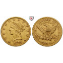 USA, 10 Dollars 1879, 14,99 g fein, ss+