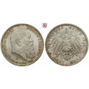 Deutsches Kaiserreich, Bayern, Luitpold, Prinzregent, 3 Mark 1911, 90. Geburtstag, D, f.st, J. 49