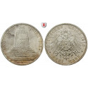 Deutsches Kaiserreich, Sachsen, Friedrich August III., 3 Mark 1913, Völkerschlacht, E, vz-st, J. 140