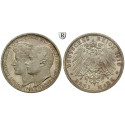Deutsches Kaiserreich, Sachsen-Weimar-Eisenach, Wilhelm Ernst, 3 Mark 1910, Hochzeit mit Feodora, A, vz-st/vz, J. 162