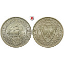 Weimarer Republik, 3 Reichsmark 1927, Bremerhaven, A, vz-st, J. 325