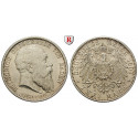 Deutsches Kaiserreich, Baden, Friedrich I., 2 Mark 1907, Auf den Tod, G, vz+, J. 36