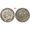 Deutsches Kaiserreich, Baden, Friedrich II., 5 Mark 1908, G, ss, J. 40