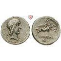 Römische Republik, L. Piso Frugi, Denar 90 v.Chr., ss