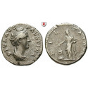 Römische Kaiserzeit, Faustina I., Frau des Antoninus Pius, Denar nach 141, ss+
