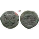 Römische Republik, Anonym, As ca. 211 v.Chr., ss