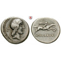 Römische Republik, L. Piso Frugi, Denar 90 v.Chr., ss