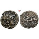 Römische Republik, C. Curatius Trigeminus Pater, Denar 142 v.Chr., ss+